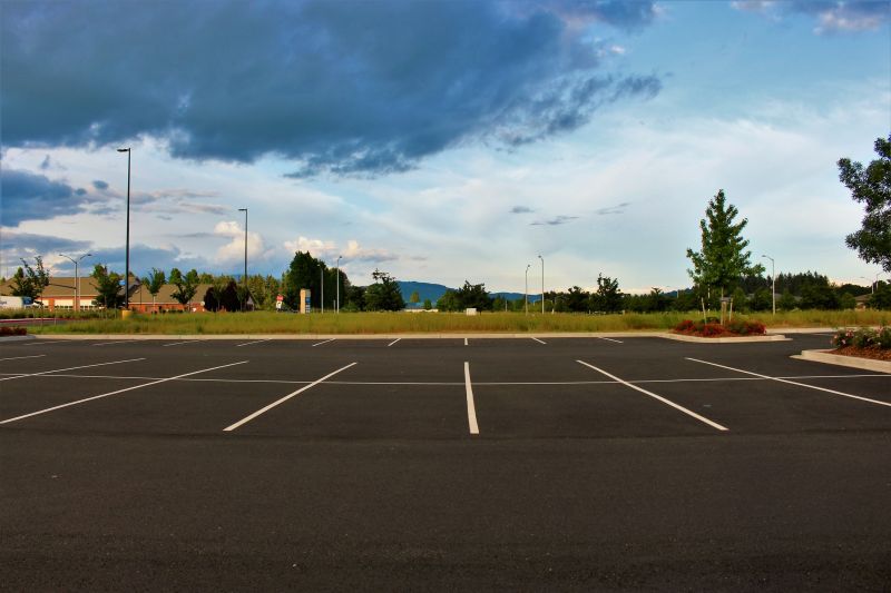 Paved Commercial Parking Lot